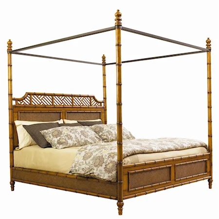 King-Size West Indies Canopy Bed